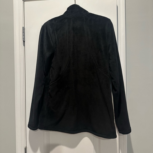 Athleta Recover Stretch Fleece Full Zipped Jacket size medium tall BLACK - Picture 3 of 9